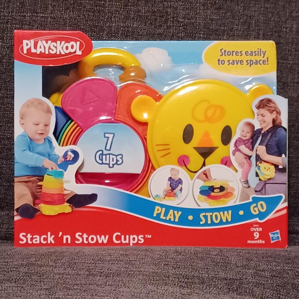 Playskool Stack 'n Stow Cups, Ages 9 months and up, NIB